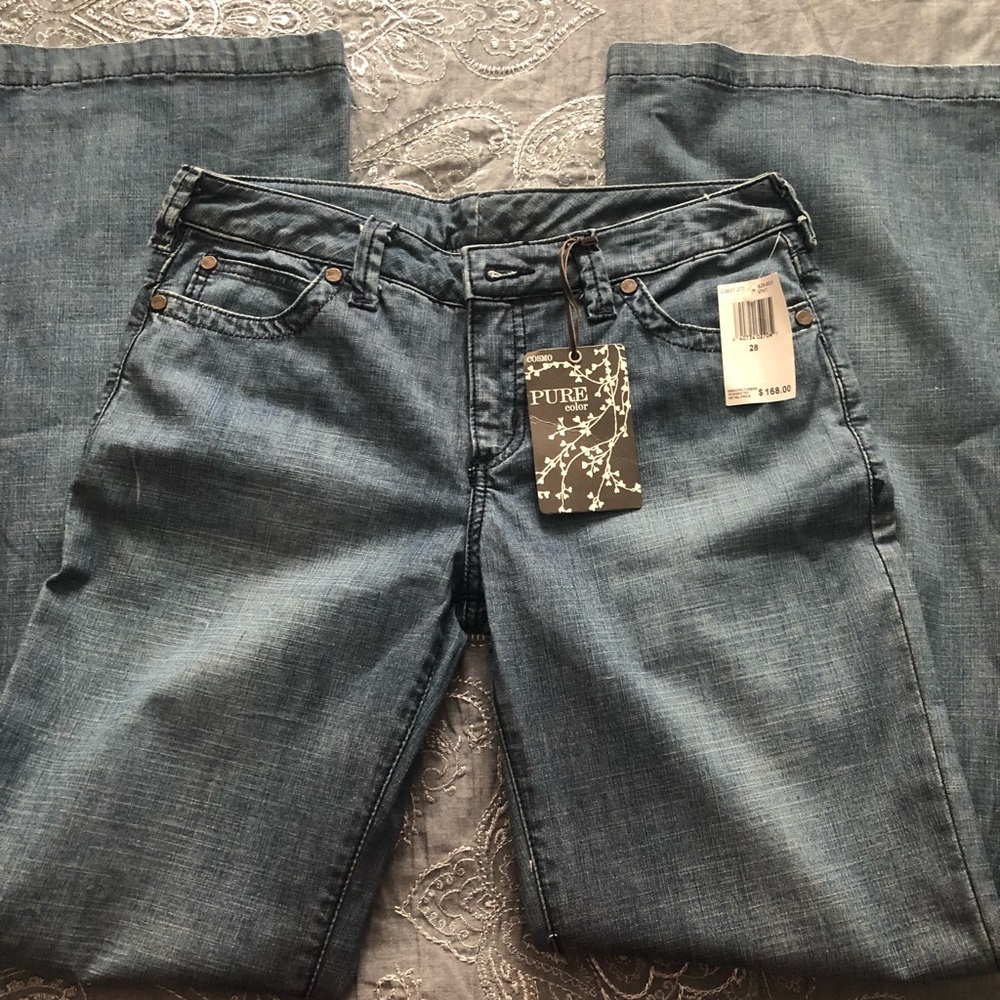 Pure Color Wide Leg Jeans